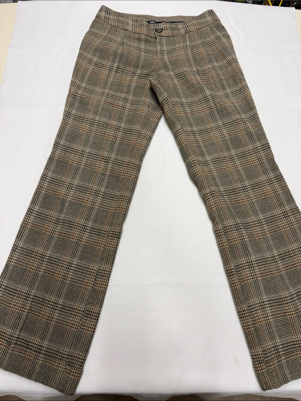Mossimo Women's Glen Plaid Trousers in Brown and Tan Y2K size 2